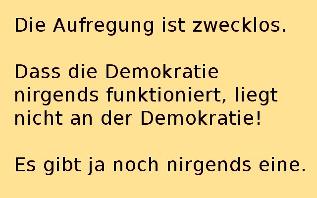 DEMOKRATIE-nirgends